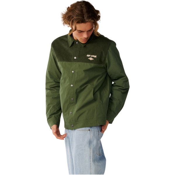 Rip Curl Mens Classic Surf Cord Puffer Jacket 02AMJA - Dark Olive